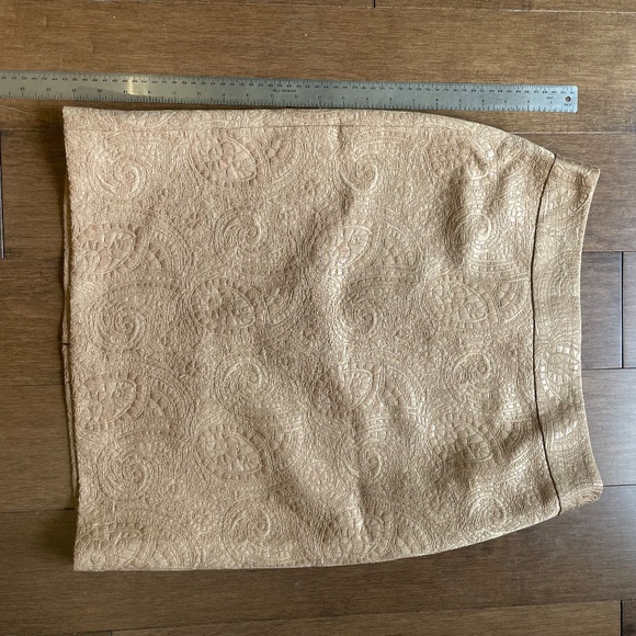Vintage Y2K/1990s Banana Republic Paisley Gold Thread Pencil Skirt Size - Picture 7 of 10